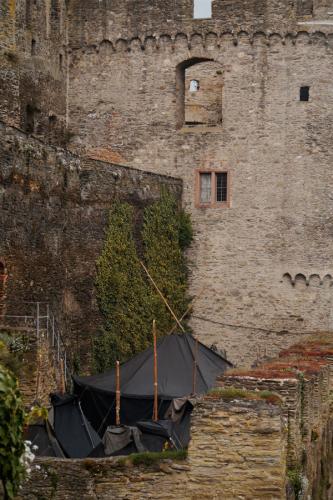 Schwarzzelte auf Burg Rheinfels, RSW 2015, Foto: Karin Stoverock